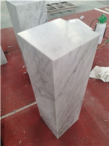 Modern Bathroom Design Cubic Marble Stone Plinth Table