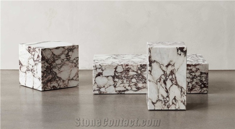 Modern Natural Stone Plinth Table Desk