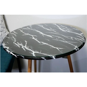 Resistant Round Stone Dining Coffee Marble Table Top