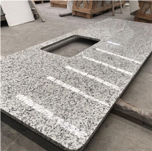 USA Project Bala Flower White Granite Countertops L Shape