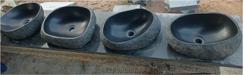 Nature River Stone Sink, River Stone Bathroom Basin