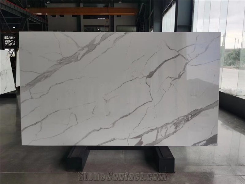 Calacatta Gold Nano Glass Crystallized Slabs Artificial