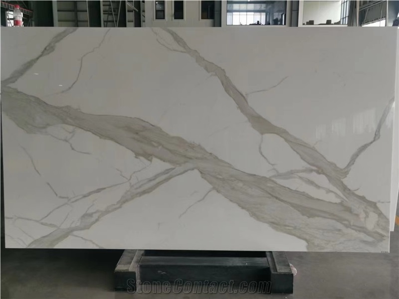 Calacatta Gold Nano Glass Crystallized Slabs Artificial