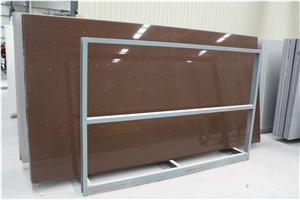 Crystal Deep Brown Quartz, Slabs