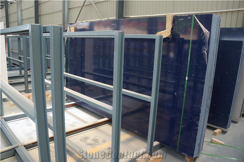 Polished Crystal Blue Quartz, Slabs