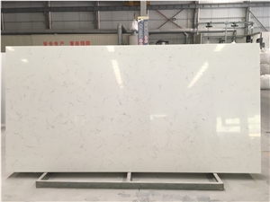 Xiamen Carrara White Quartz Big Slabs