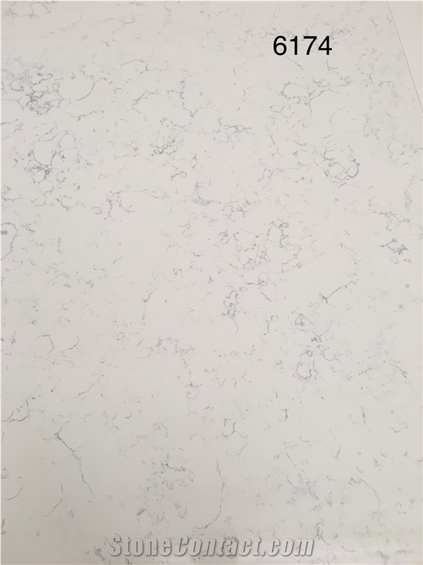 Xiamen Carrara White Quartz Big Slabs