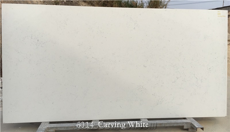 Xiamen Carrara White Quartz Big Slabs