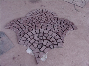 G666 Shouning Red Granite, Cube Cobble Stone