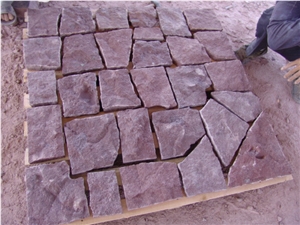 G666 Shouning Red Granite, Cube Cobble Stone