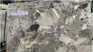 Natural Terrazzo Grey  Marble Slabs