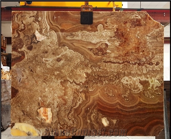 Tiger Onyx Pakistan Bookmatch Slabs Tiles Wall Cladding
