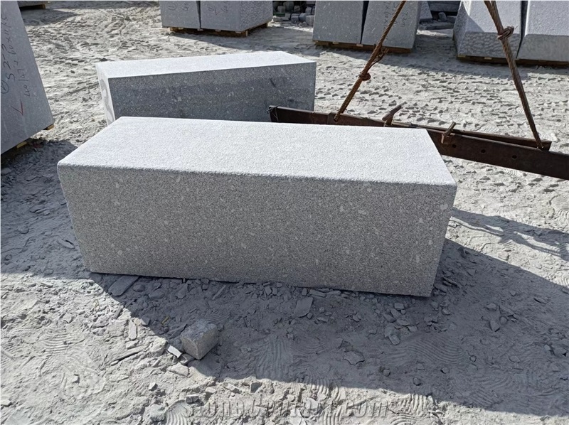 Handcrafted Granite Stone Outdoor Curving Stone Bench