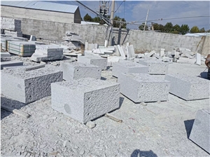 Handcrafted Granite Stone Outdoor Curving Stone Bench