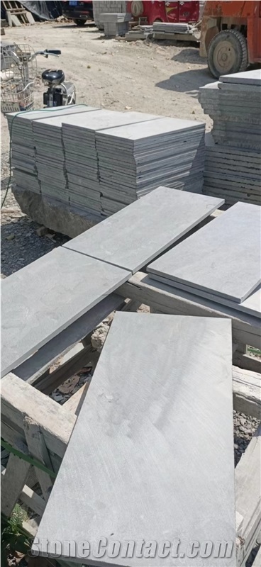 Hot Sales Grinded Bluestone Tiles Light Grey