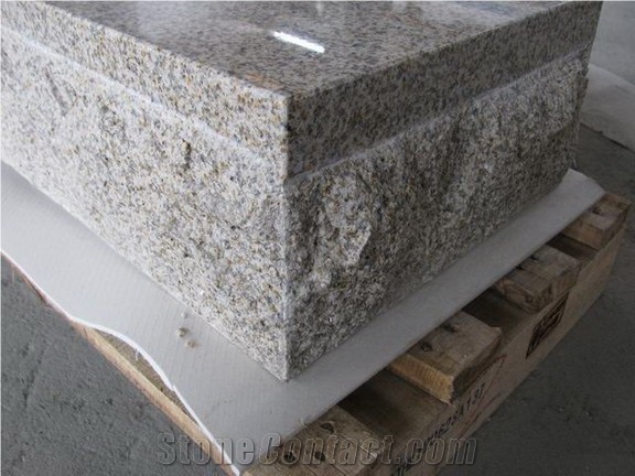 China Yellow Granite Slant Grave Cemetery Marker Supplier