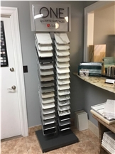 Artificial Stone Quartz  Tower Metal Display Stand