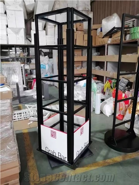 Ceramic Tile Sample Four-Sided Display Stand Rack