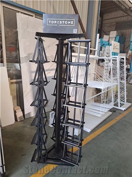 Marble Ceramic Stone Three Wings Spin Display Stand Rack