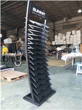 Metal Floor Display Stand For Marble Quartz