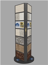 Metal Stone Spin Tower  Display Stand