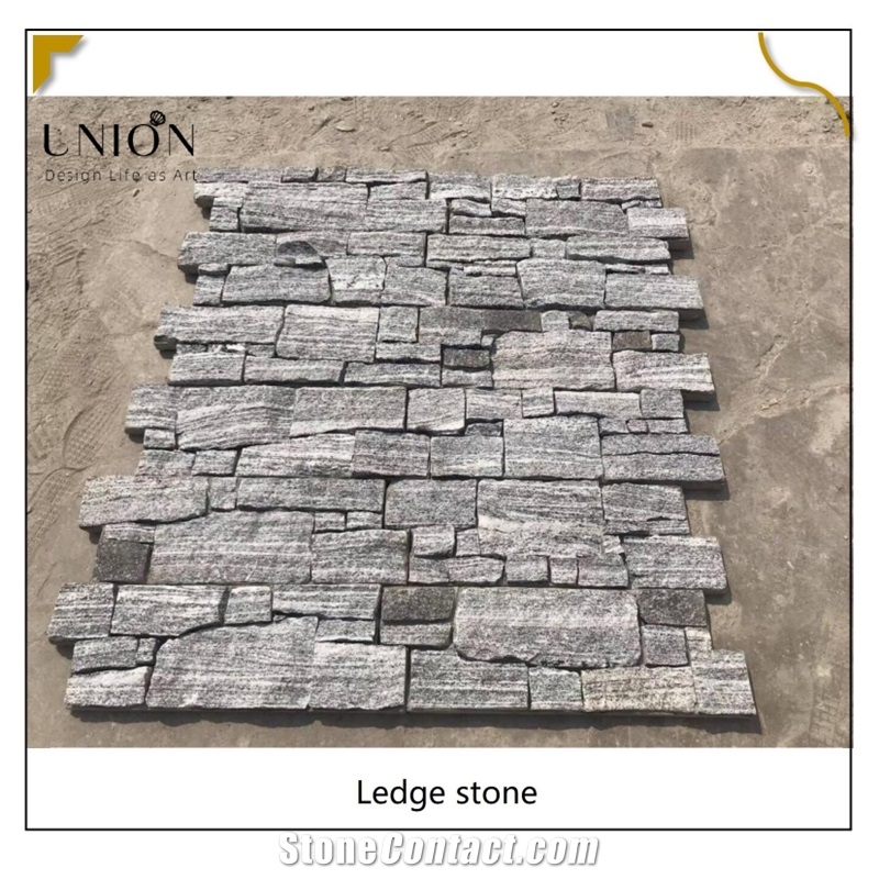 UNION DECO Dove Grey Granite Ledge Stone Wall Cladding Stone