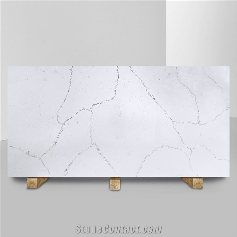 Calacatta Snow White Quartz Slab