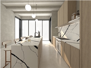 Calacatta Manhattan Quartz Finished Product