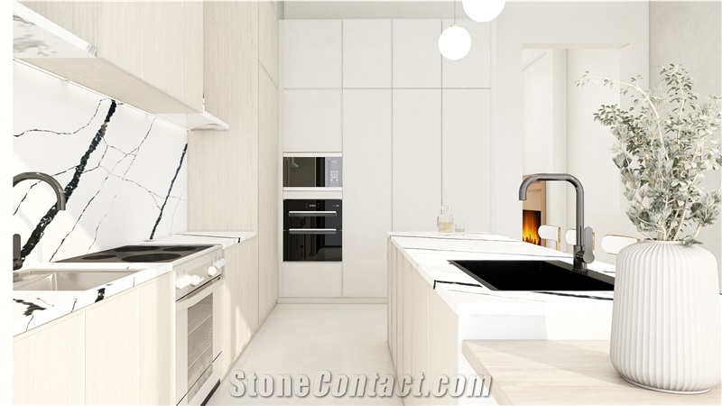 Calacatta Manhattan Quartz Finished Product