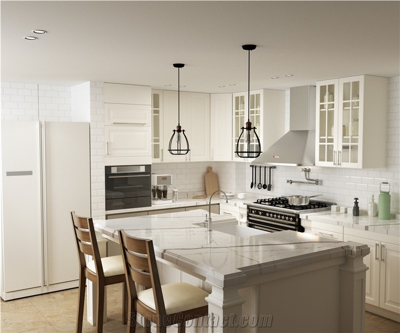 Bianco Venato Quartz Finished Product