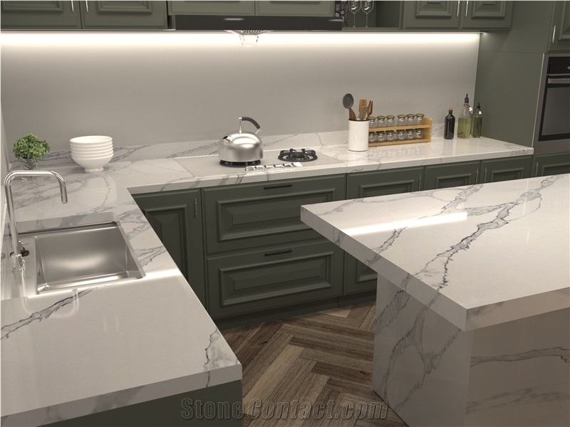 Calacatta Venato Quartz Finished Product
