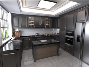 Marquina Black Quartz Finished Product