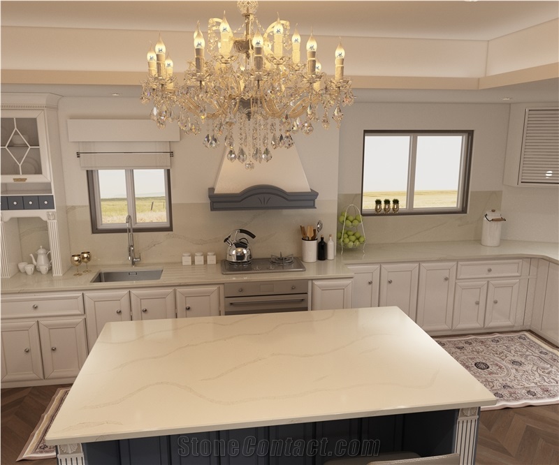 Paradise White Quartz Finished Product