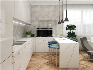 Calacatta Deluxe Quartz Finished Product