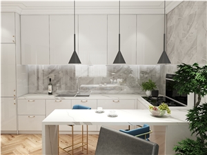 Calacatta Deluxe Quartz Finished Product
