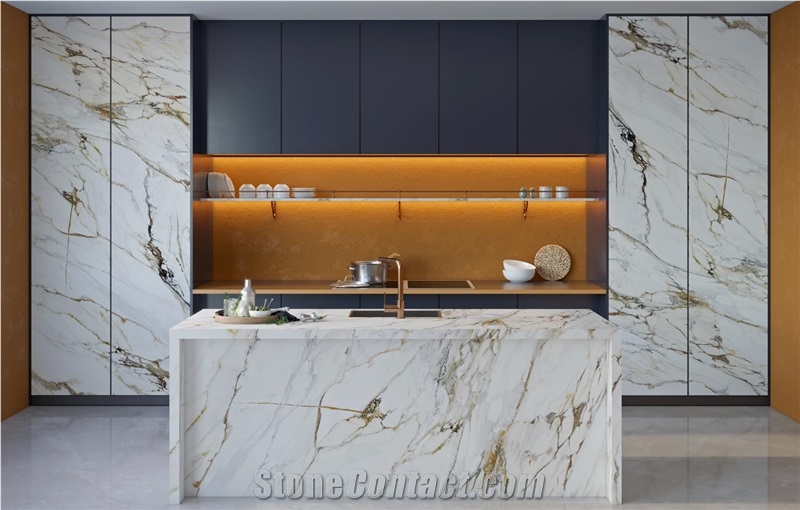 Picasso White Sintered Stone Finished Product
