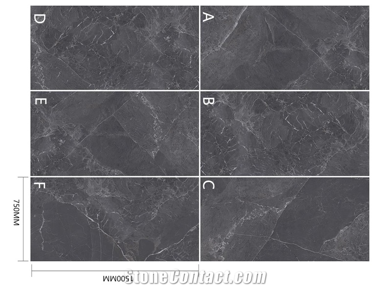 Picasso Dark Grey Sintered Stone Slab