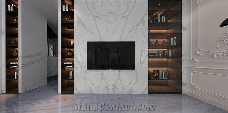 Calacatta Pearl Sintered Stone Finished Product