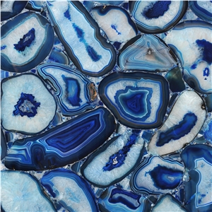Blue Agate Semiprecious Stone