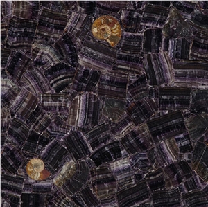 Purple Fluorite Semiprecious Stone Tile