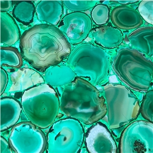 Green Agate Semiprecious Stone Tile