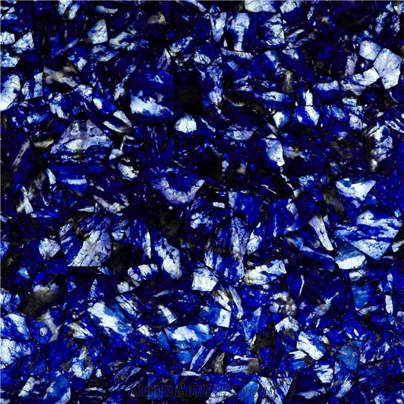 Blue Sodalite Semiprecious Stone Tile