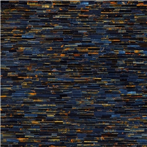 Blue Tiger Eye Semiprecious Stone