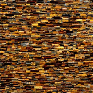 Yellow-Blue Tiger Eye Semiprecious Stone
