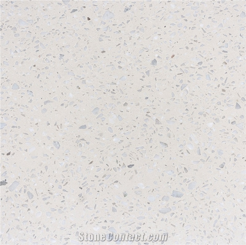 Ivory White Terrazzo importance=