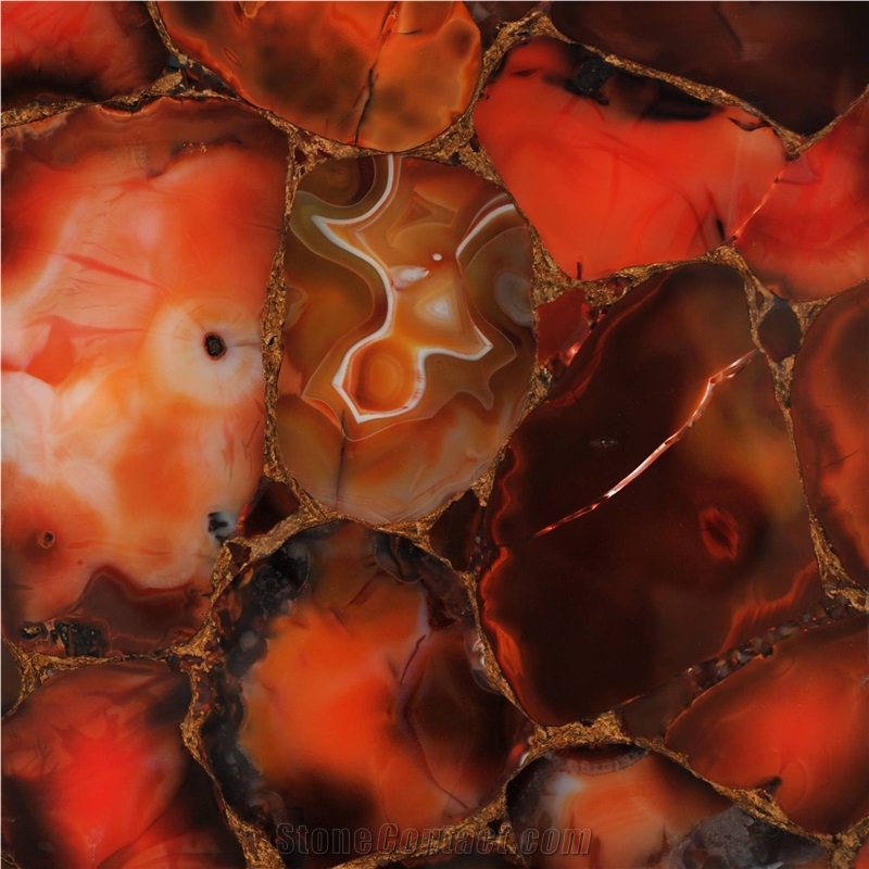 Agate Cezanne Gold Semiprecious Stone Tile