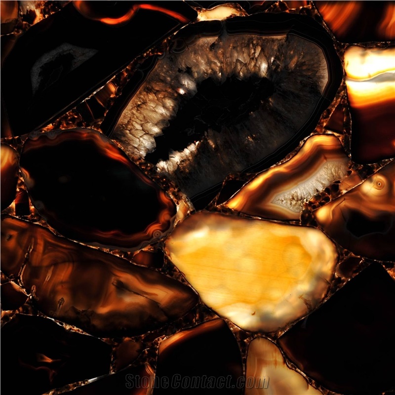 Agate Umbra Semiprecious Stone Tile
