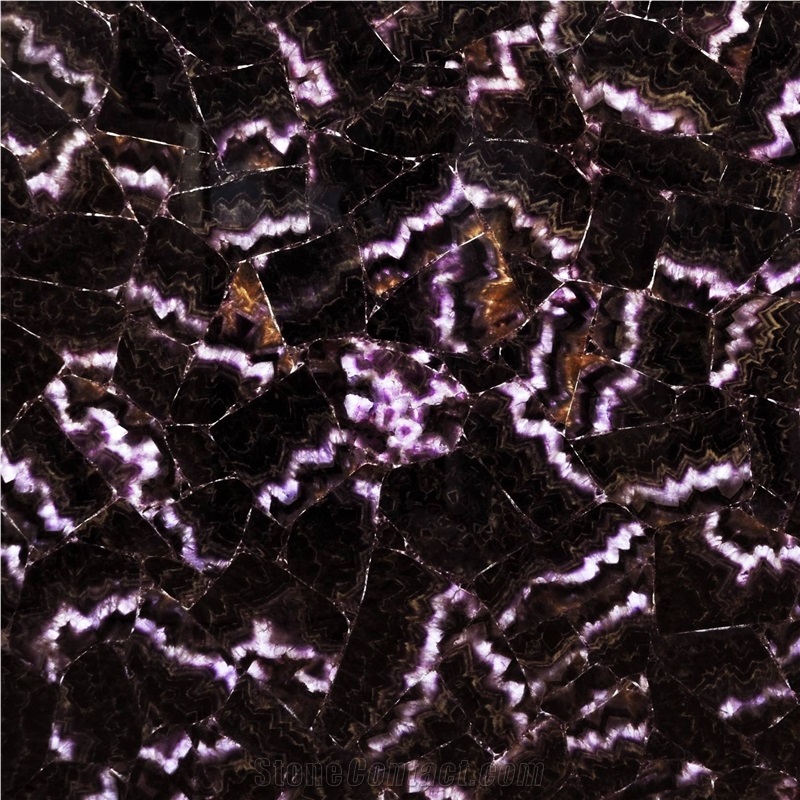 Amethyst Semiprecious Stone Tile