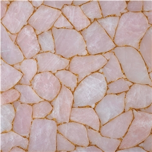 Pink Quartz Semiprecious Stone