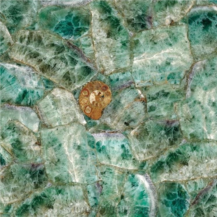 Fluorite Semiprecious Stone Tile